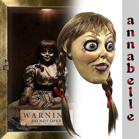 Halloween Annabelle Cosplay Maske Latex Cosplay Annabel Puppe Scary