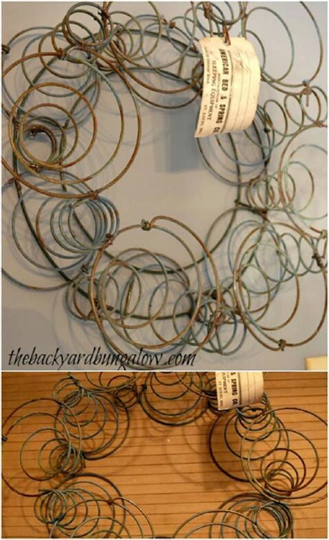 15 Rustic Crafts With Old Mattress Springs Woohome