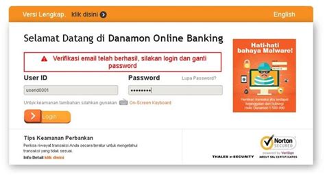 cara daftar bank danamon online