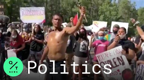Native American Activists Protest Outside Of Mount Rushmore Ahead Of Trump Arrival The Global