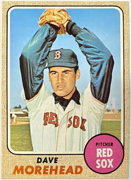 Dave Morehead 1968 Topps Boston Red Sox Baseball Card Kbk Sports