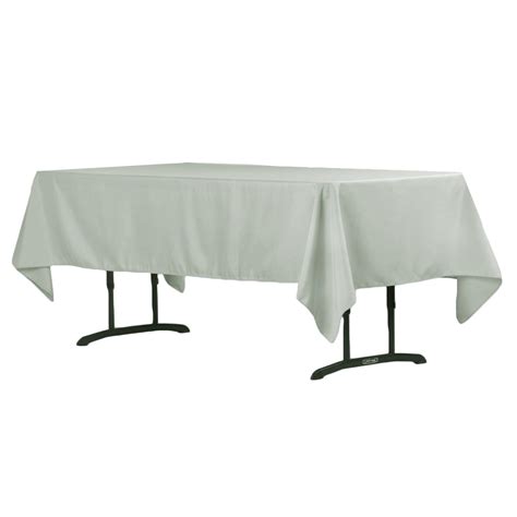 60 x102 rectangular polyester tablecloth gray silver cv linens