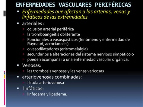 Ppt Enfermedades Vasculares PerifÉricas Powerpoint Presentation Free