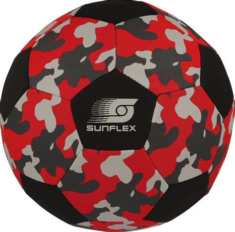 Sunflex Neoprene Soccer Ball Size 5 Camo Red