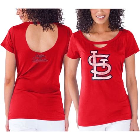 Touch By Alyssa Milano St Louis Cardinals Womens Red Team Spirit T Shirt Atlanta Braves