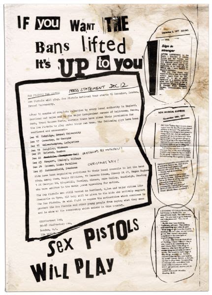 Lot Detail Scarce Test Print Of Sex Pistols Poster Promoting The Last