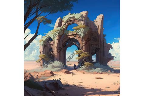 Anime Ancient Ruins Background Vol 21 Graphic By A Crafty Dad