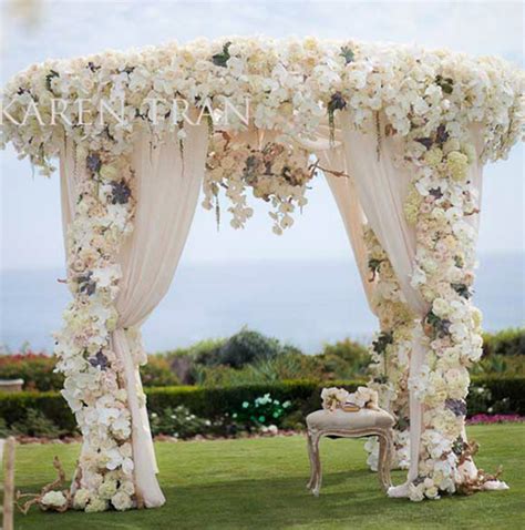 Luxurious decor is the most important component of the success of a. Indoor Wedding-Ceremony Arch Decorations with flowers ...