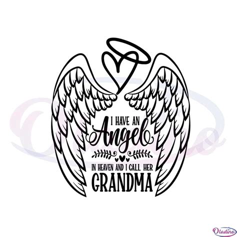 I Have An Angel In Heaven And Call Her Grandma Mothers Day Grandma Svg