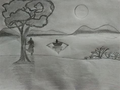 DaY's EyE: Scenery of Moonlight with Heart Touching ... Awesome work.which type of pencils and crayons are using for this work.