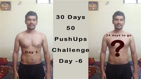 30 Days 50 Pushups Challenge Day 6 Youtube