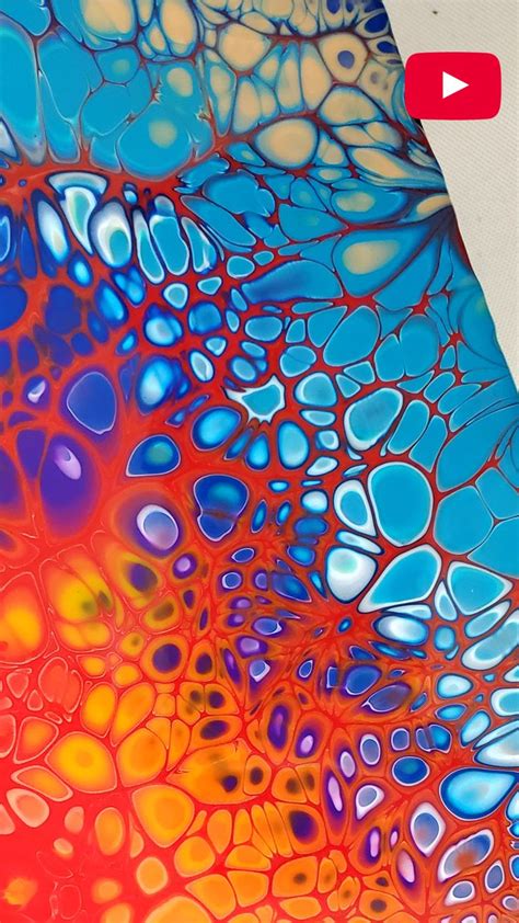 Gorgeous Cells In Acrylic Pouring Technique Easy Halloween Idea For