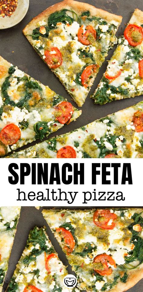 Spinach Pizza With Feta And Pesto The Clever Meal Healthy Pizza
