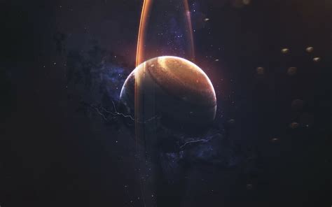 Galactic Horizons Sci Fi Planet Hd Wallpaper By Vadim Sadovski