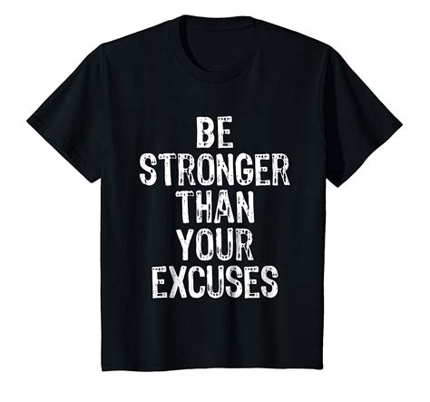 Be Stronger Than Your Excuses Gym Training Athlete T Shirt 4lvs