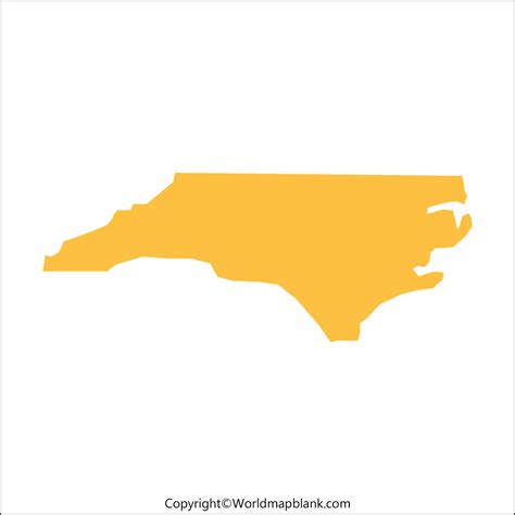 Printable Blank Map Of North Carolina Outline Png Map