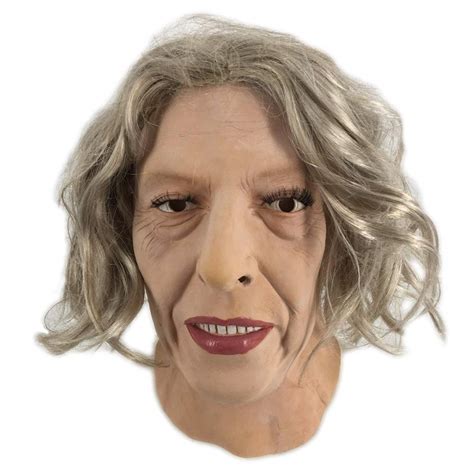 Buy Realistic Female Latex Old Woman Halloween Costume Let Woman Face Crossdressing Sissy Online