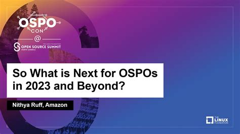 So What Is Next For Ospos In 2023 And Beyond Nithya Ruff Amazon