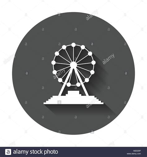 Ferris Wheel Vector Icon Carousel In Park Icon Amusement Ride