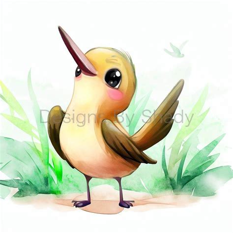 Baby Hummingbird Clipart Pngs Commercial Use Digital Download Mixed Media Card Making