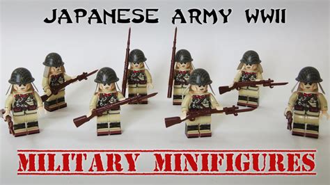 Military Minifigures Ww2 Japanese Army Soldiers Weapons Pack