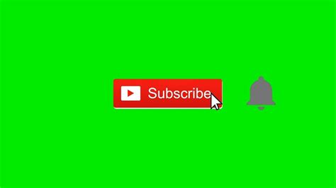 Subscribe And Notifications Bell Animation Overlay On Green Screen Youtube