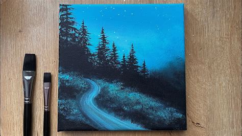 Acrylic Painting For Beginners Forest Landscape Easy Acrylic