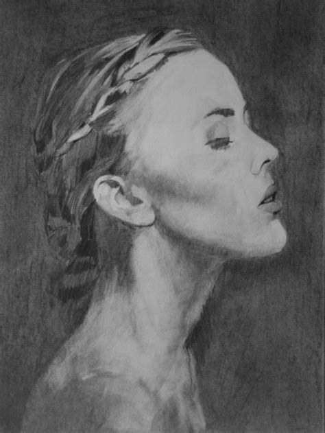 Young Woman Profile Drawing Storytime By Trevor Jones Art