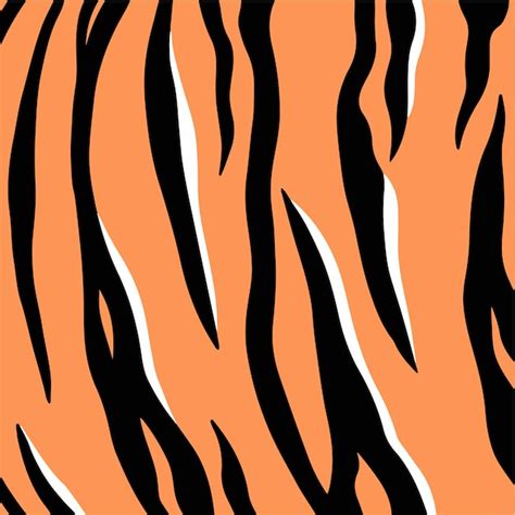 Fondo de patrón de tigre ilustración de vector plano de diseño de