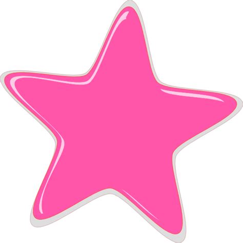 Pink Star Editedr Clip Art At Vector Clip Art Online
