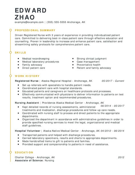42 Resume Format Nursing Job