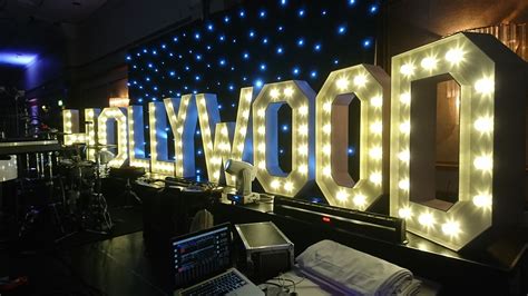 Giant Light Up Hollywood Letters Lizard Events Ltd