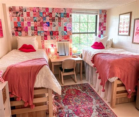 Pink Sorority Dorm Room College Dorm Room Decor Dorm Room Inspiration Dorm Room Decor