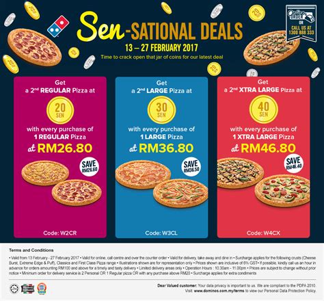 Domino's pizza singapore has limited delivery areas only. DOMINO PIZZA 大促销只限2月份!只需20 仙就可买到 超划算啦! - Discover KL