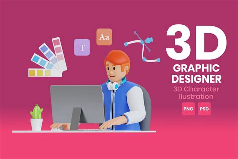 Graphic Designer 3d Character Graphic By Imoogigraphic · Creative Fabrica