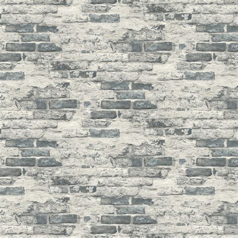 Battersea Brick By Albany Blue Wallpaper Wallpaper Direct