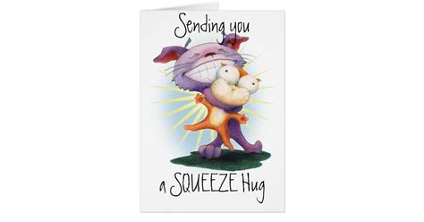 Squeeze Hug Greeting Card Zazzle