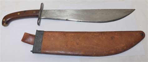 Us Wwi M1910 Bolo Machete Knife With 1914 Rock Island Arsenal Leather