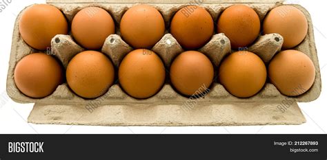 Dozen Brown Eggs Image And Photo Free Trial Bigstock