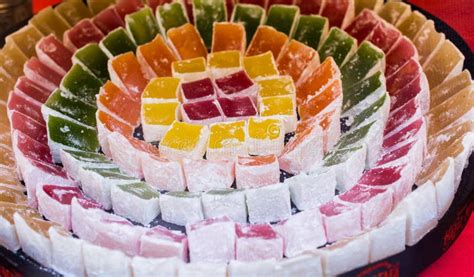 Traditional Turkish Delight Lokum Candy Stock Image Image Of Sugar Ottoman 124038801