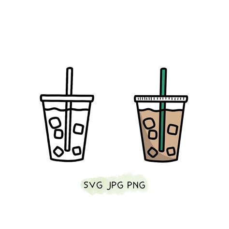 Iced Coffee Svg Png  Bundle Etsy Australia