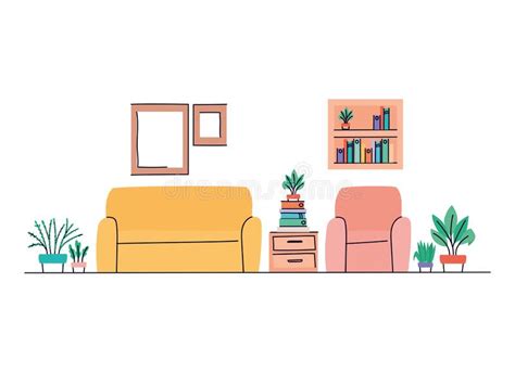 Isolated Home Living Room Vector Design Stock Vector Illustration Of
