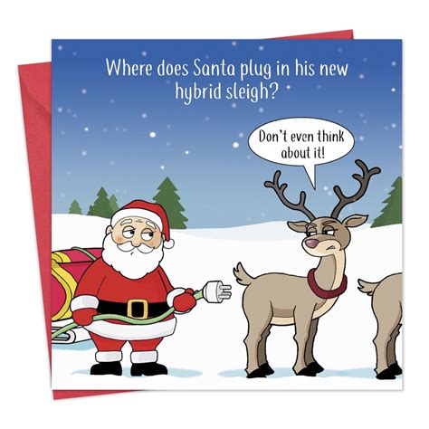 Buy Twizler Funny Christmas Card Hybrid Sleigh Merry Christmas Card Humorous Xmas Card