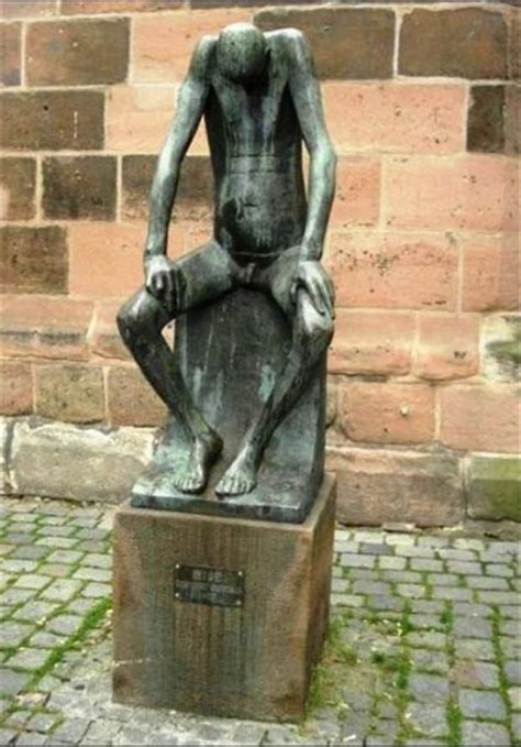 The Strangest Statue Of A Naked Man Hunching Funny Strange Statues My
