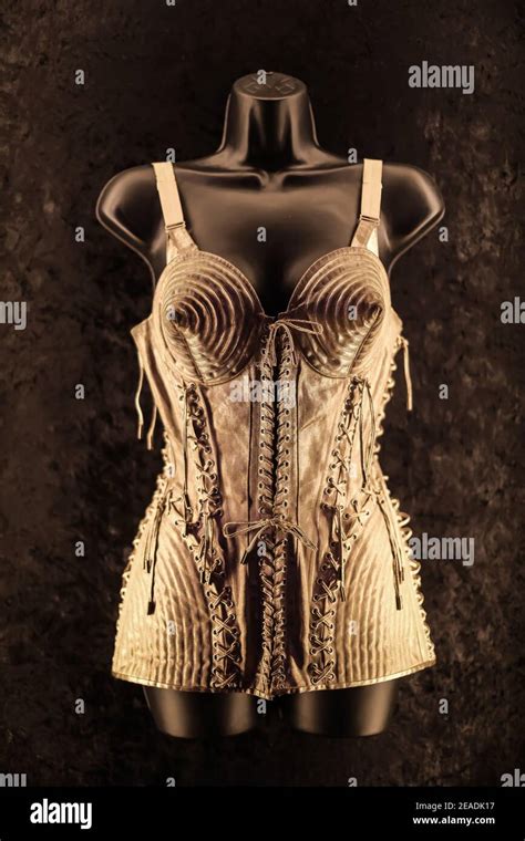Madonna S Famous Cone Bra Costume Designed By Jean Paul Gaultier In The Hard Rock Couture Show