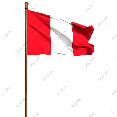 Bandera Perú Con Asta Png Bandera Peru Con Poste Transparente