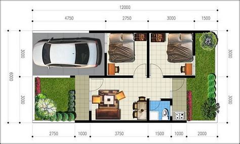 Desain rumah minimalis sederhana 6 x 12 meter 3 kamar 1 lantai di kampung full tampak depan model desain rumah. Contoh Denah Rumah Minimalis 6x12 Meter - Contoh Rumah