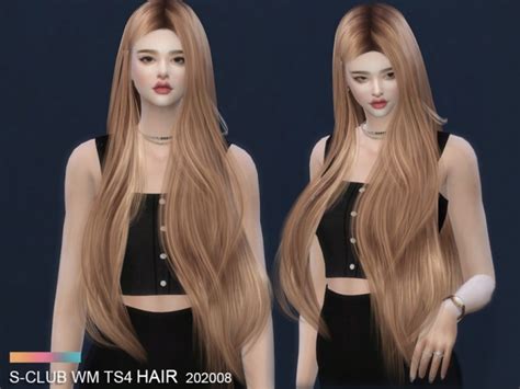 Long Straight Hair 202008 By S Club Wm At Tsr Sims 4 Updates