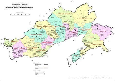 High Resolution Map Of Arunachal Pradesh