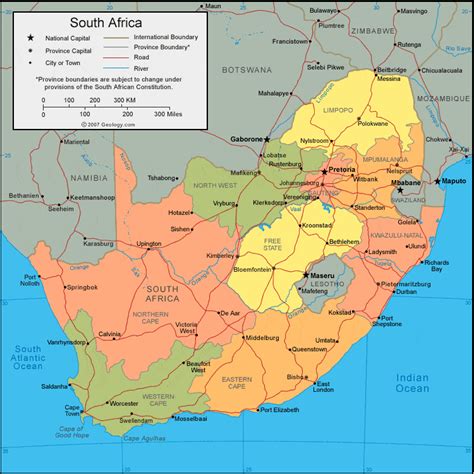 Map Of South Africa Travelsmapscom